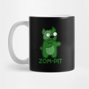 Zom-pit Cute Halloween Zombie Pit Bull Pun Mug